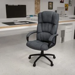 Flash Furniture High-Back Fabric Executive Chair, Fixed Arms, Gray -Cheap The Flex Chair Store unnamed file 2394