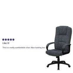 Flash Furniture High-Back Fabric Executive Chair, Fixed Arms, Gray -Cheap The Flex Chair Store unnamed file 2397
