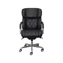 La-Z-Boy Sutherland Ergonomic Faux Leather Swivel Computer And Desk Chair, Black (CHR10048A)