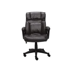 Serta Hannah I Bonded Leather Executive Chair, Black (43670F)