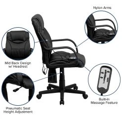 Flash Furniture High Back Leather Massaging Executive Office Chair, Black 16 Flash Furniture High Back Leather Massaging Executive Office Chair, Black -Cheap The Flex Chair Store unnamed file 2452