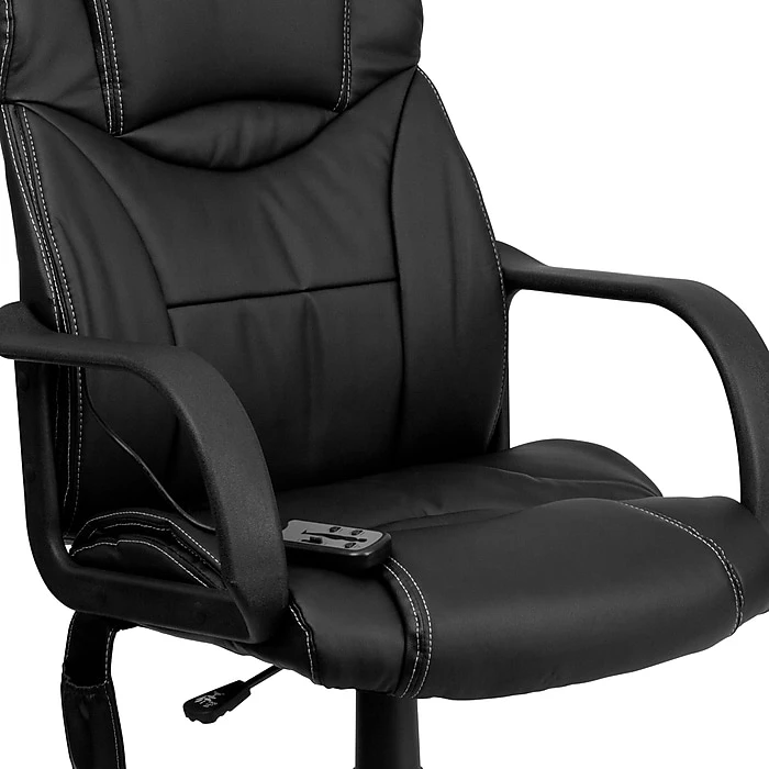 Flash Furniture High Back Leather Massaging Executive Office Chair, Black 11 Flash Furniture High Back Leather Massaging Executive Office Chair, Black - Image 9