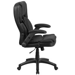 Flash Furniture Flash BT90275H Leather Extreme Comfort High Back Exec Swivel Office Chair W/Flip-Up Arms, Black -Cheap The Flex Chair Store unnamed file 2463