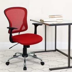 Flash Furniture Mid-Back Office Chair, Red -Cheap The Flex Chair Store unnamed file 2475