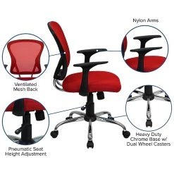 Flash Furniture Mid-Back Office Chair, Red -Cheap The Flex Chair Store unnamed file 2478