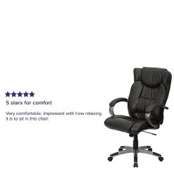 Flash Furniture High Back Leather Executive Office Chairs With Titanium Finish Loop Arms (BT9088BRN) -Cheap The Flex Chair Store unnamed file 2504