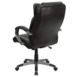 Flash Furniture High Back Leather Executive Office Chairs With Titanium Finish Loop Arms (BT9088BRN) -Cheap The Flex Chair Store unnamed file 2507