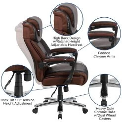 Flash Furniture LeatherSoft Executive Office Chair, Brown (GO2223BN) -Cheap The Flex Chair Store unnamed file 2521