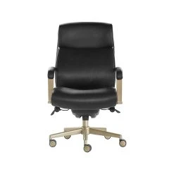 La-Z-Boy Melrose Ergonomic Bonded Leather Swivel Executive Chair, Black (CHR10084A)