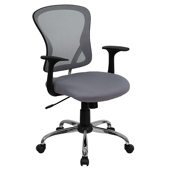 Flash Furniture Mid-Back Office Chair, Gray 3 Flash Furniture Mid-Back Office Chair, Gray