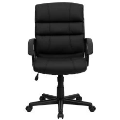 Flash Furniture Mid-Back Leather Office Chair, Black -Cheap The Flex Chair Store unnamed file 255