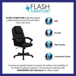 Flash Furniture High Back Leather Executive Swivel Office Chair, Black 14 Flash Furniture High Back Leather Executive Swivel Office Chair, Black -Cheap The Flex Chair Store unnamed file 2559