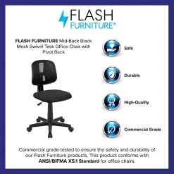 Flash Furniture Fundamentals Foam Swivel Computer And Desk Chair, Black (LF-134-BK-GG) -Cheap The Flex Chair Store unnamed file 259