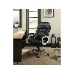 Serta Back In Motion Bonded Leather Executive Chair, Smooth Black (43521OSS) -Cheap The Flex Chair Store unnamed file 2592