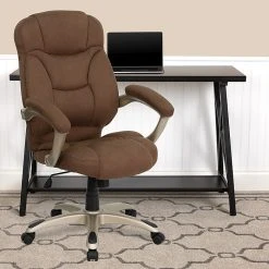 Flash Furniture High Back Micro Fiber Contemporary Office Chair, Brown -Cheap The Flex Chair Store unnamed file 2594
