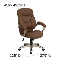 Flash Furniture High Back Micro Fiber Contemporary Office Chair, Brown -Cheap The Flex Chair Store unnamed file 2598