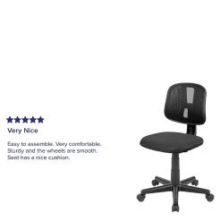 Flash Furniture Fundamentals Foam Swivel Computer And Desk Chair, Black (LF-134-BK-GG) -Cheap The Flex Chair Store unnamed file 260