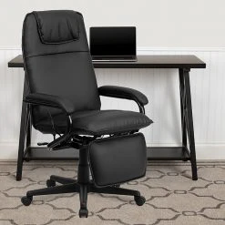 Flash Furniture High-Back LeatherSoft Executive Chair, Fixed Arms, Black (BT70172BK) -Cheap The Flex Chair Store unnamed file 2607