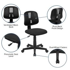 Flash Furniture Fundamentals Foam Swivel Computer And Desk Chair, Black (LF-134-BK-GG) -Cheap The Flex Chair Store unnamed file 261