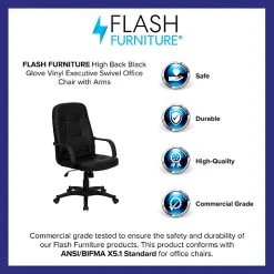 Flash Furniture Vinyl Executive Chair, Black (H8021-GG) -Cheap The Flex Chair Store unnamed file 2618