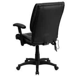 Flash Furniture Mid-Back Massaging Leather Executive Office Chair With T- Arms, Black -Cheap The Flex Chair Store unnamed file 2631