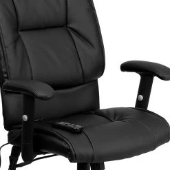 Flash Furniture Mid-Back Massaging Leather Executive Office Chair With T- Arms, Black -Cheap The Flex Chair Store unnamed file 2632