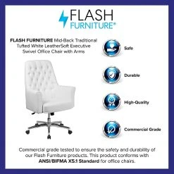 Flash Furniture Mid-Back Traditional Tufted Executive Swivel Chair With Arms (BT444MIDWH) 14 Flash Furniture Mid-Back Traditional Tufted Executive Swivel Chair With Arms (BT444MIDWH) -Cheap The Flex Chair Store unnamed file 2644