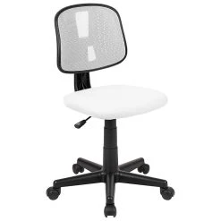 Flash Furniture Fundamentals Foam Swivel Computer And Desk Chair, White (LF-134-WH-GG)