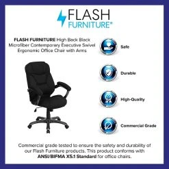 Flash Furniture Fabric Executive Chair, Gray And Black (GO725BK) -Cheap The Flex Chair Store unnamed file 2687