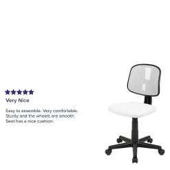 Flash Furniture Fundamentals Foam Swivel Computer And Desk Chair, White (LF-134-WH-GG) -Cheap The Flex Chair Store unnamed file 269