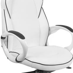 Flash Furniture CHCX0496H01 High Back White Vinyl Executive Swivel Office Chair With Black Trim -Cheap The Flex Chair Store unnamed file 2709
