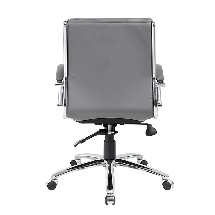 BOSS® Caresoft Plus Executive Series Mid Back Executive Chair With Metal Chrome Finish, Grey (B9476-GY) 8 BOSS® Caresoft Plus Executive Series Mid Back Executive Chair With Metal Chrome Finish, Grey (B9476-GY) - Image 6