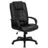 Flash Furniture High Back Leather Swivel Executive Office Chair With Padded Arms, Black -Cheap The Flex Chair Store unnamed file 2746