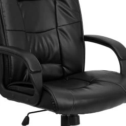 Flash Furniture High Back Leather Swivel Executive Office Chair With Padded Arms, Black -Cheap The Flex Chair Store unnamed file 2753