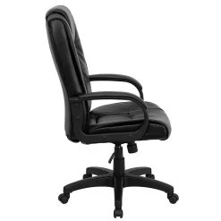 Flash Furniture High Back Leather Swivel Executive Office Chair With Padded Arms, Black -Cheap The Flex Chair Store unnamed file 2754