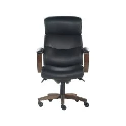 La-Z-Boy Greyson Ergonomic Bonded Leather Swivel Executive Chair, Black (CHR10086B)