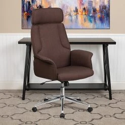 Flash Furniture High Back Fabric Executive Swivel Office Chair, Brown (CHCX0944HBN) -Cheap The Flex Chair Store unnamed file 2781