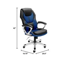 Serta Amplify Ergonomic Faux Leather Swivel Executive Chair, Blue (43673B) -Cheap The Flex Chair Store unnamed file 2816