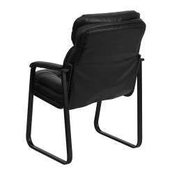 Flash Furniture Leather Mid Back Executive Side Chair With Sled Base, Black -Cheap The Flex Chair Store unnamed file 2834