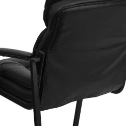 Flash Furniture Leather Mid Back Executive Side Chair With Sled Base, Black -Cheap The Flex Chair Store unnamed file 2835