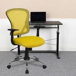 Flash Furniture Mid-Back Office Chair, Yellow -Cheap The Flex Chair Store unnamed file 2838