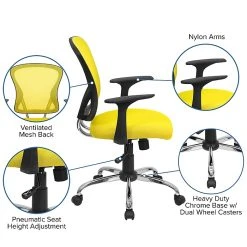 Flash Furniture Mid-Back Office Chair, Yellow -Cheap The Flex Chair Store unnamed file 2841
