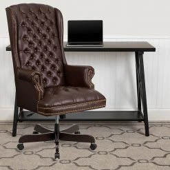 Flash Furniture Leathersoft Traditional Executive Chair, Brown (CI360BRN) -Cheap The Flex Chair Store unnamed file 2855