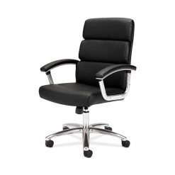 HON Traction High-Back Executive Chair, Fixed Arms, Polished Aluminum, Black SofThread Leather (BSXVL103SB11) -Cheap The Flex Chair Store unnamed file 2876