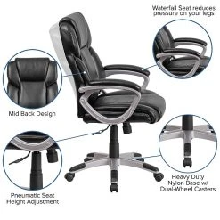 Flash Furniture Faux Leather Mid-Back Executive Office Chair Black (GO2236MBK) -Cheap The Flex Chair Store unnamed file 2887