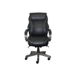 La-Z-Boy Hyland Ergonomic Faux Leather Swivel Executive Chair, Black (CHR10044B)