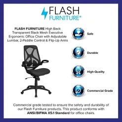 Flash Furniture High Back Mesh Office Chair, Black (HL-0013T-GG) -Cheap The Flex Chair Store unnamed file 2899