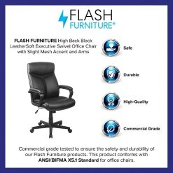 Flash Furniture High Back Black Leather Executive Swivel Office Chair -Cheap The Flex Chair Store unnamed file 2907