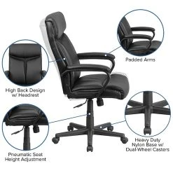 Flash Furniture High Back Black Leather Executive Swivel Office Chair -Cheap The Flex Chair Store unnamed file 2908