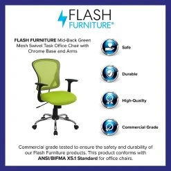 Flash Furniture Mid-Back Office Chair, Green -Cheap The Flex Chair Store unnamed file 2935